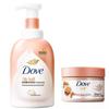 White Peach Foaming Shower Mousse & Coconut Body Scrub Set
