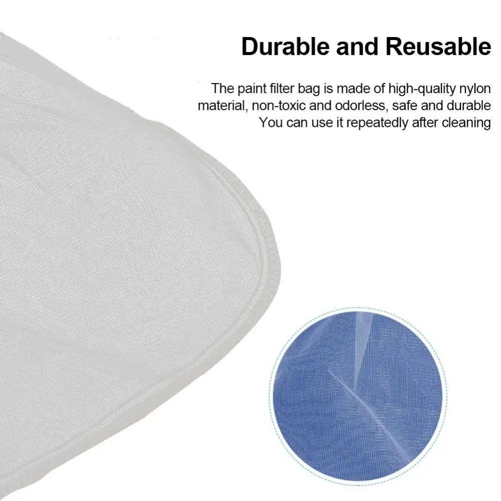 5Pcs Top Opening Paint Screen Net Dacron Filter Bag Convenient Paint Strainer Bags
