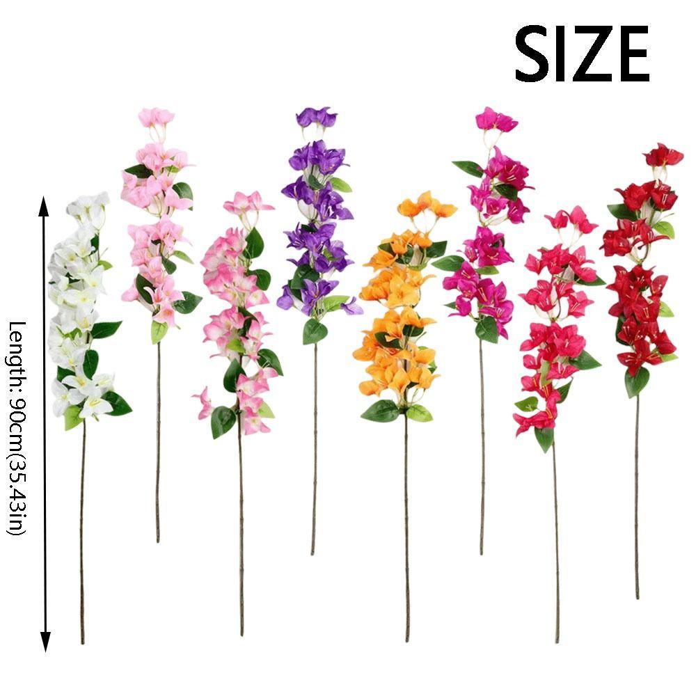 5 Pièces Fleur en Soie Fleur Artificielle en Soie Fleur de Simulation en Plastique DIY Longue Tige Bougainvillier Artificiel Réaliste Décoration de Mariage