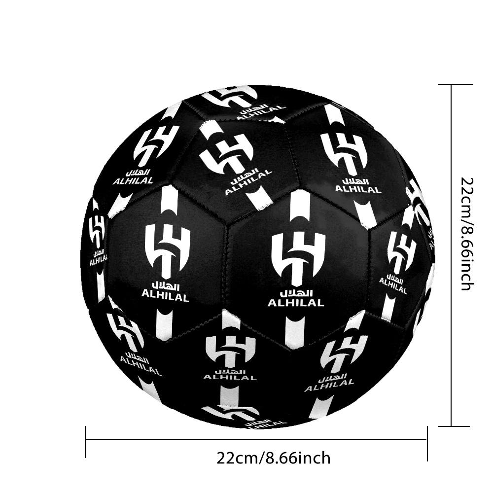 Al-Hilal Saudi Football Club Indoor Soccer Ball Size 5 Colorful All Ages Machine Stitched PVC Competition Ready Durable High-Bounce