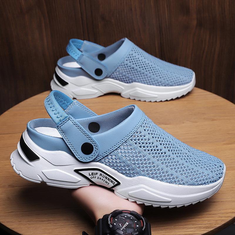 Men's Orthopedic Hollow Summer Sandals Slippers Baotou Walking Boat Shoes Breathable Support Beach Shoes