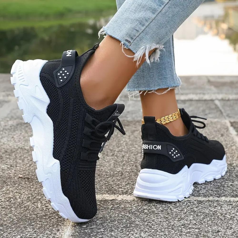 Women's, Breathable, Knitted, Sports Shoes, Comfortable, Low Cut, Running Shoes, Soft Sole, Suitable for All Seasons
