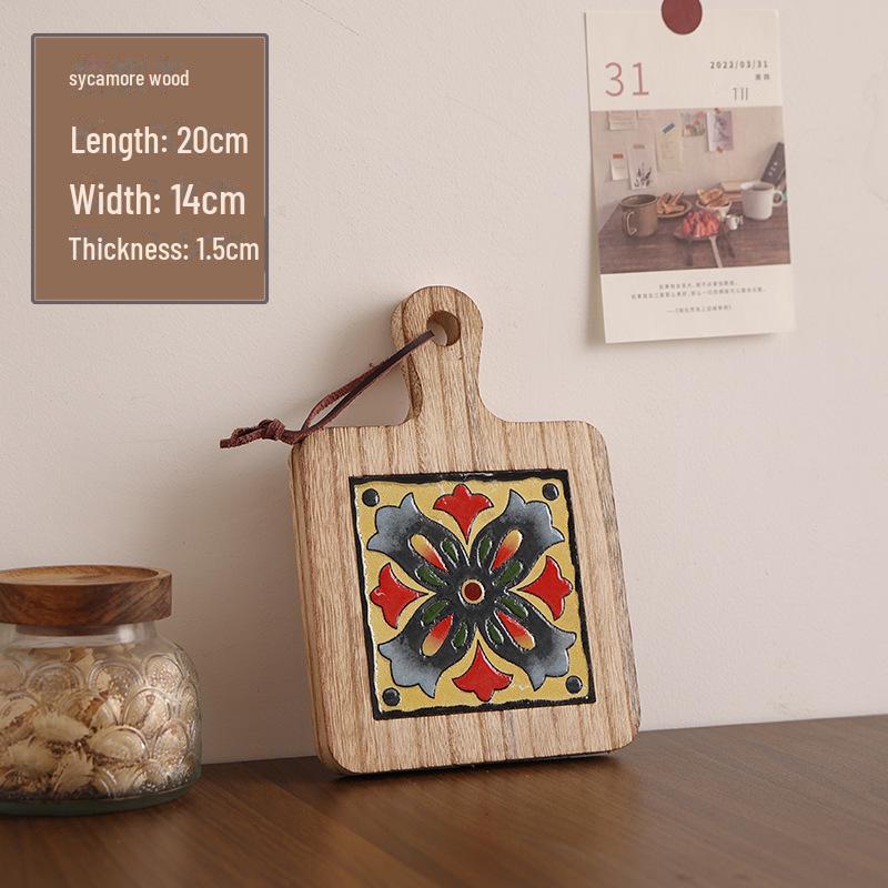 Japanese-Style Solid Wood Insulated Pot Mat: Retro Placemats & High-Temperature Resistant Coasters for Kitchen.