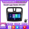 10 tommers Android for Renault Logan Sandero 2014-2017 Bilradio Multimedia Videospiller GPS-navigasjon WIFI 1+16GB
