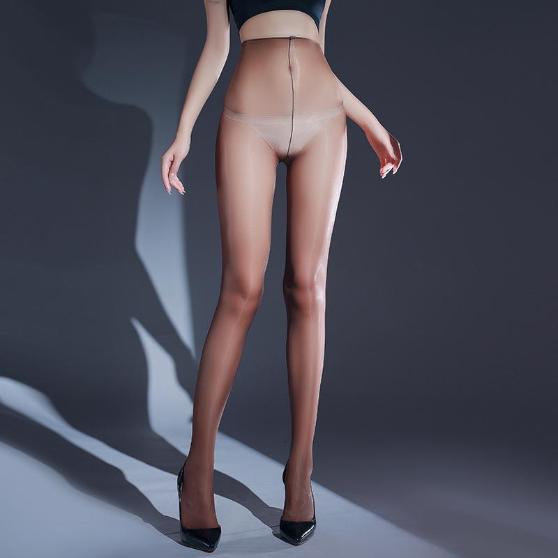 Women'S Stockings Aurora One-Line Crotch Transparent Seamless Sockings Ultra-Thin 640-Pin Oil Shiny Pantyhose Night Club Wear