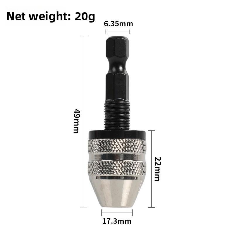 Mini beraktis gręžimo griebtuvas 0,3–8 mm savaime susiveržiantys elektriniai grąžtai įvorės tvirtinimo įrankiai 1/4 colio šešiakampio koto greito keitimo keitiklis