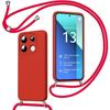 Case - E.F.CONNECTION - for Xiaomi Redmi Note 13 4G - Shockproof - Hybrid Silicone - Adjustable Cord