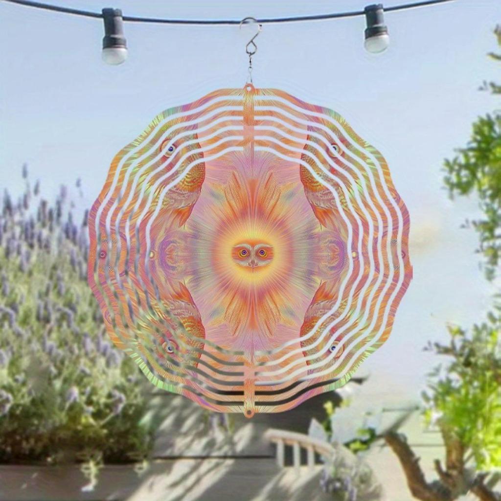 360 Grad Haken Design Metall Windspiel 25.4cm für Alle Jahreszeiten Heim Garten Terrasse Dekor Elegantes Geschenk für Freunde und Familie