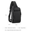 Outwalk Nová pánská módní crossbody taška 9,7 palce multifunkční náprsní taška venkovní sportovní cestovní taška