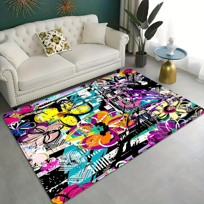 1 Stück Wolfsmuster Türmatten Küchenteppiche Rutschfest Pop-Art-Design Wohnzimmerteppiche Badematte Teppich für Zuhause Spüle Wäsche Dekor