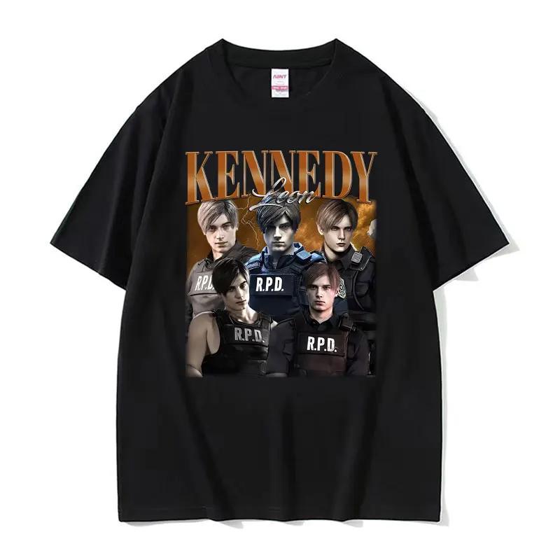 I Heart Leon Kennedy Print T-Shirts Men Women's Clothing Fashion Vintage T Shirt Male Short Sleeve T-shirt Tops