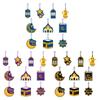 10 peças/conjunto Eid Mubaraks Ornamento Decorações Penduradas Ramadans Mubaraks Decorações de Eid Ramadans Kareems Placa de Mesquita Parede