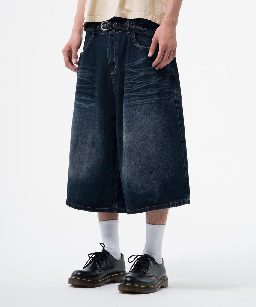 Descheuis Everyday Washed Bermuda Denim Pants Deep Blue (Type A)