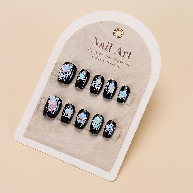 Gradient Amber Gold Foil Removable Nail Stickers - Autumn/Winter Collection