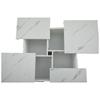 Coffee Table Modern Extendable, Creative Sofa Table Coffee Table with Hidden Storage Compartment, Center Table Living Room Office Bedroom, Marble Look