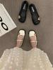 Design Sense Niche French Mary Jane Shoes Women's Shoes Summer and Autumn British Versatile Black Small Leather Shoes with Skirt Single Shoes