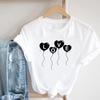 (Aziatische maat) T-shirt Dames Liefde Hart Zoet 90s Trend Schattige Print Dameskleding Casual Korte Mouw Mode T-shirt Vrouwelijk Grafisch T-shirt