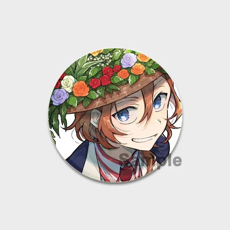 32/44/58MM Anime Lapel Pins, Cute Cartoon Brooches, Badge for Bag Hat, Jewelry Gifts, Nakajima Dazai Osamu Nakahara Chuya