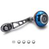 HEIGHTEN 80/90mm Reel Handle with 45mm Handle Knob, Compatible with Shimano, Daiwa, and Abu Baitcasting Reels, Aurora Ach Series (Gunmetal) (801)