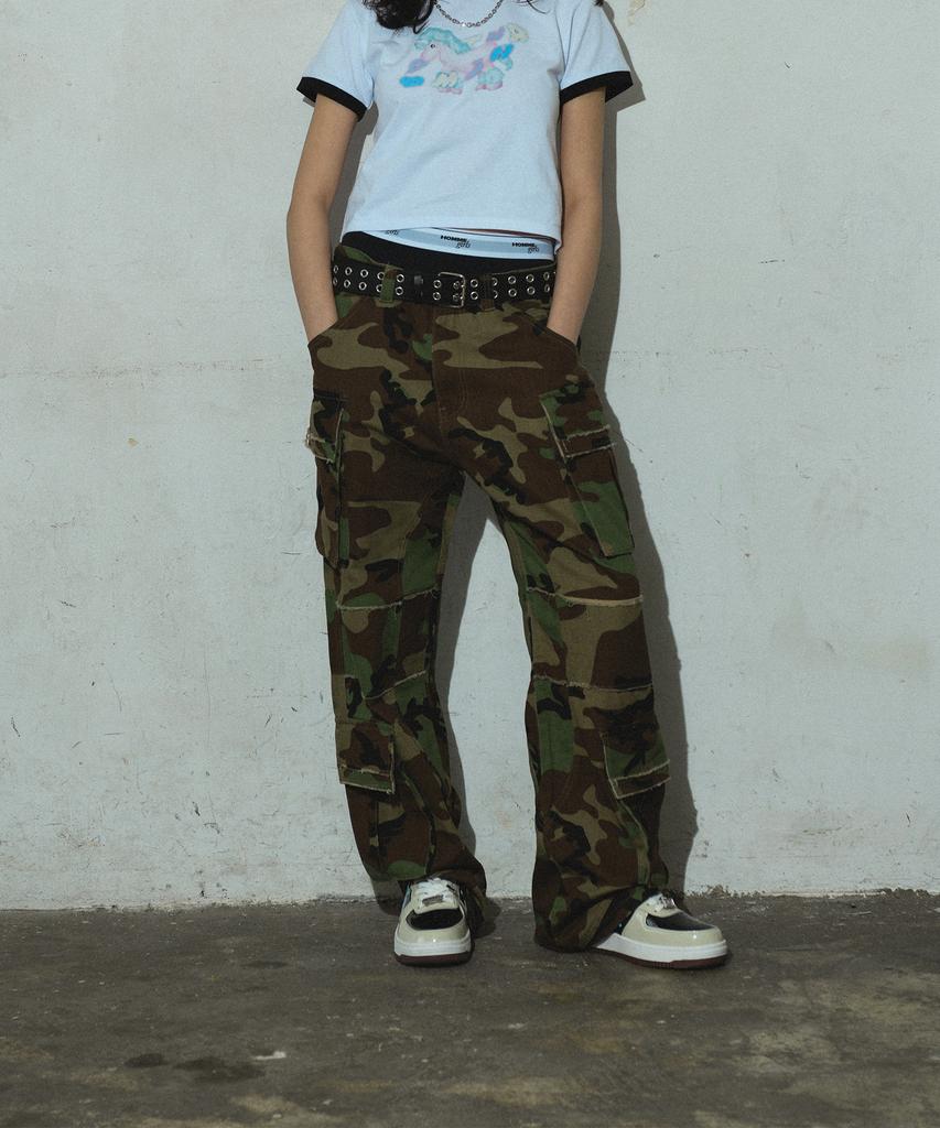 DOMINANT Distressed Camo Cargo Pants