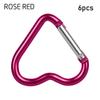 Accessories Water Bottle Hanging Keyring Hook Aluminum Carabiner Keychain Clip Heart-shaped Buckles
