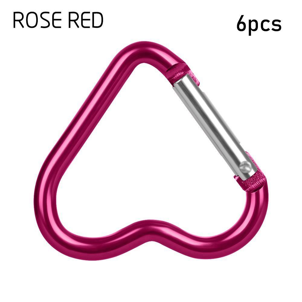 Accessories Water Bottle Hanging Keyring Hook Aluminum Carabiner Keychain Clip Heart-shaped Buckles