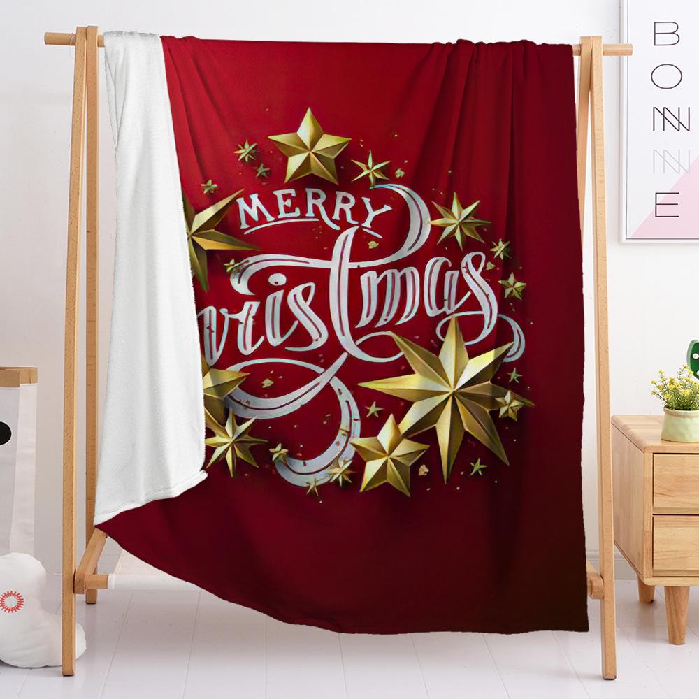 Flannel Blankets, Christmas Blankets, European And American Blankets, Digital Printing, Universal In All Seasons