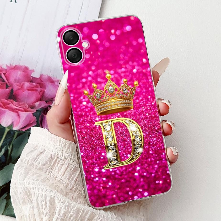 For Samsung Galaxy A05 A06 4G Case Luxury Letters Cover Soft Slim Phone Case For Samsung A06 A 05 s Galaxy A05s A 06 Fundas Bags