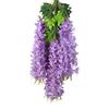 Artificial Wisteria Flower Hanging Garland Faux Silk Hanging Flower Strings Fake Wisteria Flower