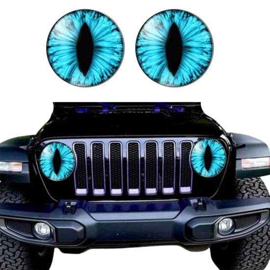 1 Pair Beast Eyes Headlight Sticker Waterproof PVC Car Sticker Waterproof PVC Car Light Decal Stickers Easy Install Weatherproof Car Accessories