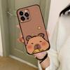 C-Cartoon-C-Cutes C-Capybara Phone Case Black That Fits For IPhone 17,16,15,11,13,14 Pro Max,Plus,X,Xr,Xs Max,13Mini