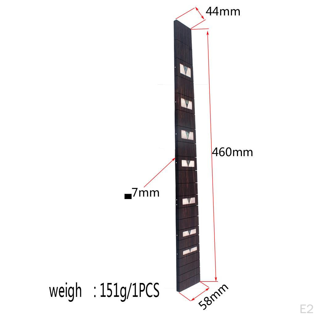 1" 20 Frets Acoustic Guitar Parts Solid Rosewood Fingerboard Fretboard