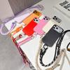 Crossbody Shoulder Strap Adjustable Lanyard Soft Case For iPhone 17 16 15 14 13 12 11 Pro Max Air Plus Solid Color Matte Cover