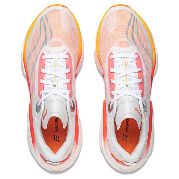 Li Ning Shadow 3 Essential Low Top Casual Racing Running Shoes Men's White Red ARRV003-7