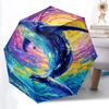 1PC Whale Galaxy Automatic Folding Umbrella, Portable & Foldable Design with 8 Ribs, Casual Outdoor Accessory, Umbrella for Windproof37