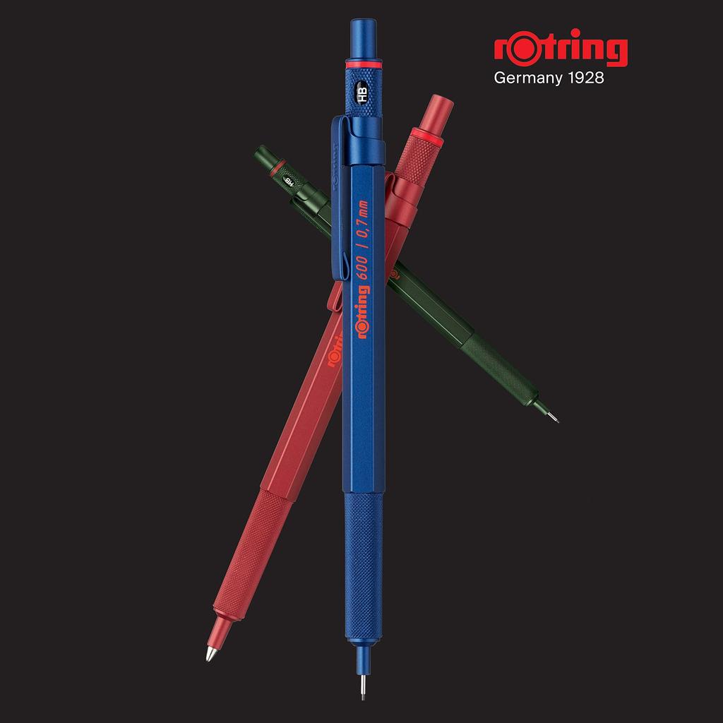 Rotring Mechanical Pencil Iron Blue 600 2114267 0.7mm rOtring Mechanical Pencil Luxury Writing Instrument Stationery Made in Germany Drafting Pen