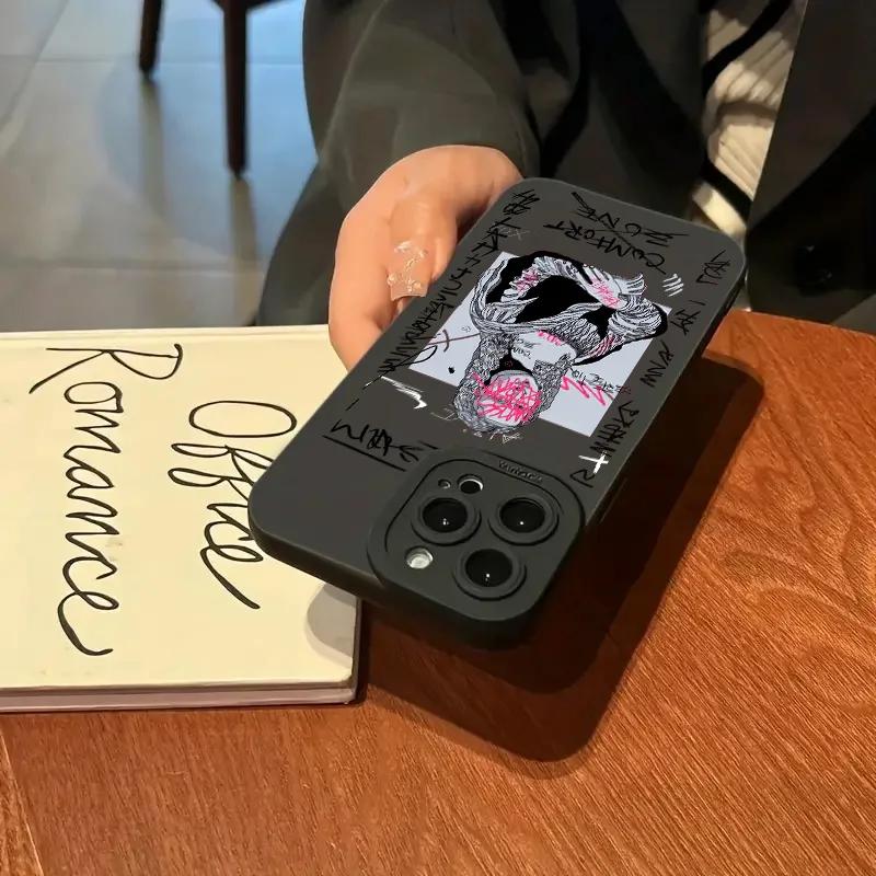 Graffiti Veľké umenie Estetika Dávid Mona Lisa Mäkké puzdro na telefón Pre iPhone 15 14 13 12 11 16 Pro Max XR X XS 7 8 15 Plus SE Kryt