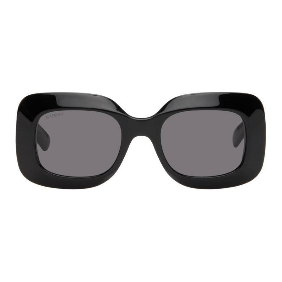 Gucci Interlocking G Logo Square Sunglasses Women Sunglasses Black GG1695S001