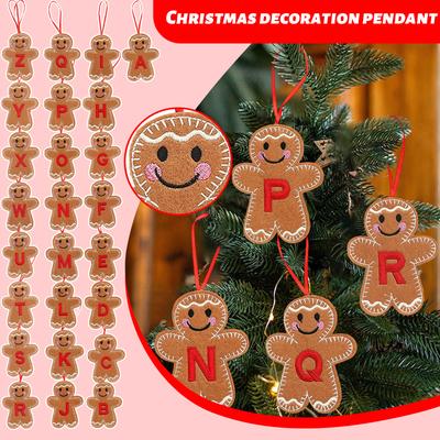 Christmas Gingerbreads Man Decorative Pendant Christmas Tree Pendant Christmas Letter Biscuits Man