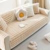 Cuscino in Peluche Invernale Ispessito Copridivano in Pelle Antiscivolo Copertura Nuovo Stile Panno Asciugamano Cuscino per Divano