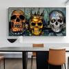 Modern Abstract Skull Art Street Mural Poster and Graffiti Wall Printed On Canvas Suitable for Living Room Home Decoration