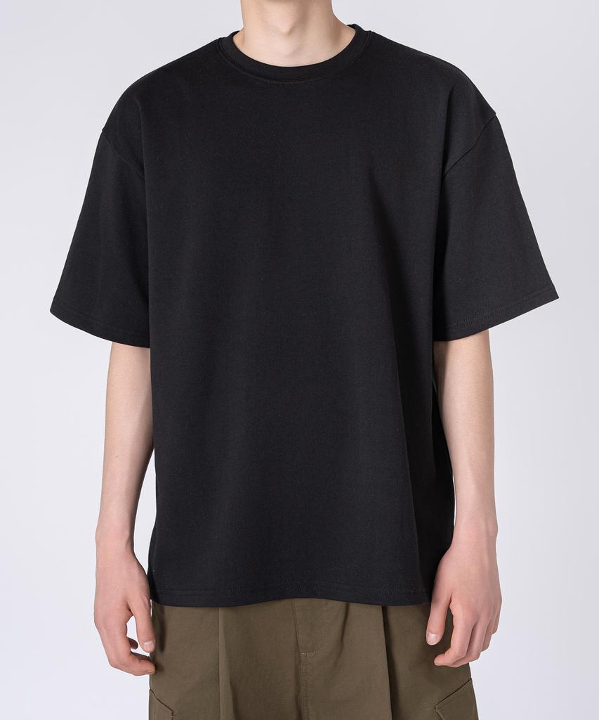 UNDEROFF Oversized Crew Neck Plain Short Sleeve T-Shirt Dark Gray