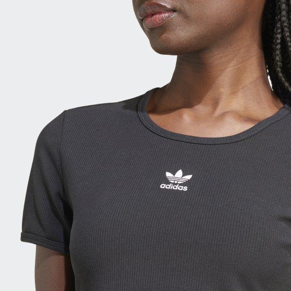 Women S eSSential Lip Tea adidaS Original Crop Tee Black