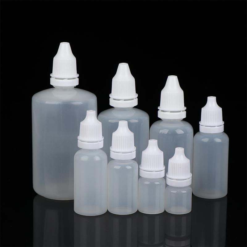 5Pcs 3/5/10/15/20/30/50/100Ml Empty Plastic Dropper Bottle Paint Beauty Oil Ink Squeezable Refillable Bottle Cosmetics Storage