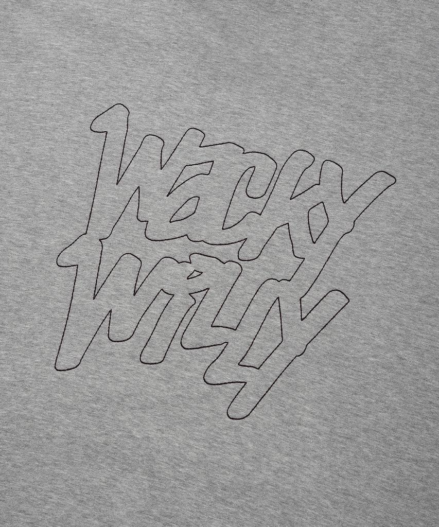 Stitch Lettering Hoodie Gray