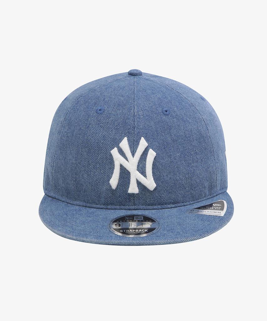 New Era Mlb New York Yankees Denim Basic Retro Crown Strapback Blue