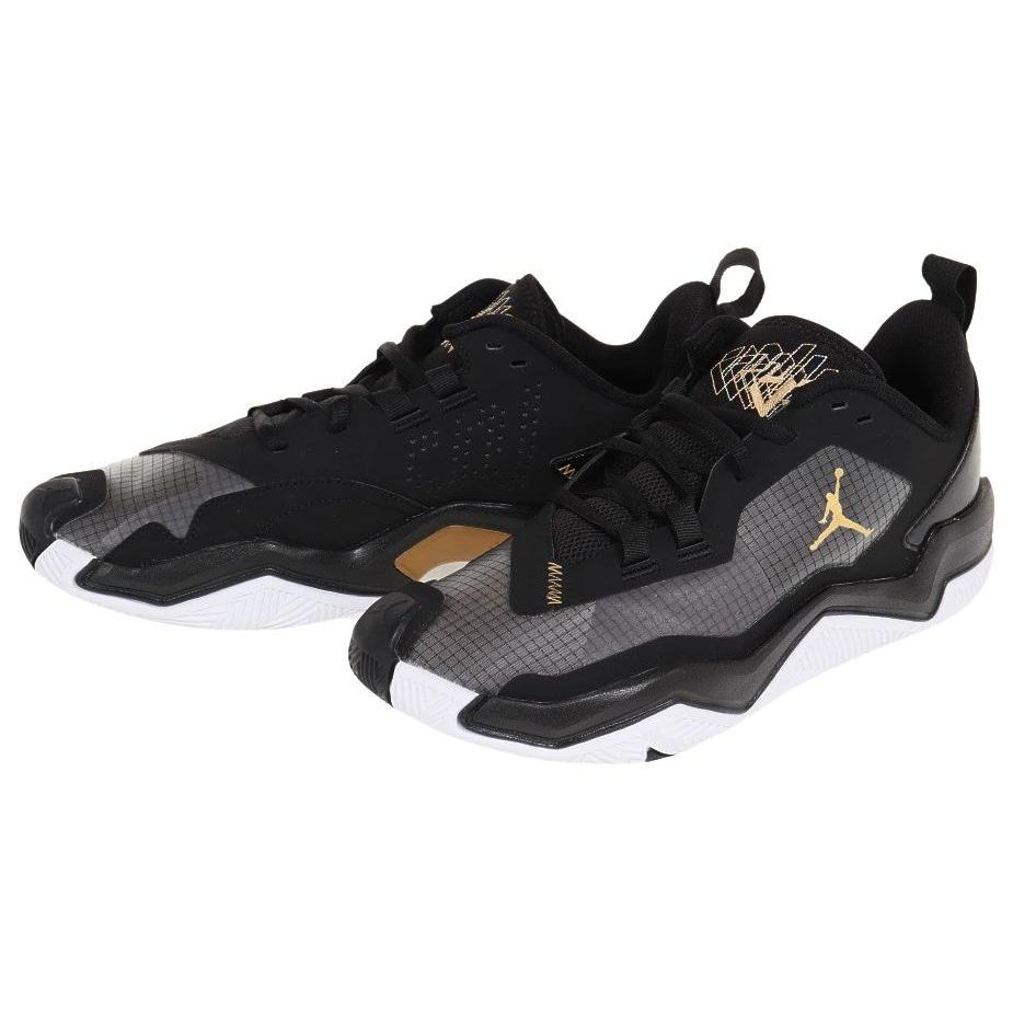 Jordan One Take 4 PF Mode Vielseitig Stoßdämpfung Rutschfest Langlebig Low-Top Basketballschuhe Herren Sneaker Schwarz Grau Gold DO7192-007