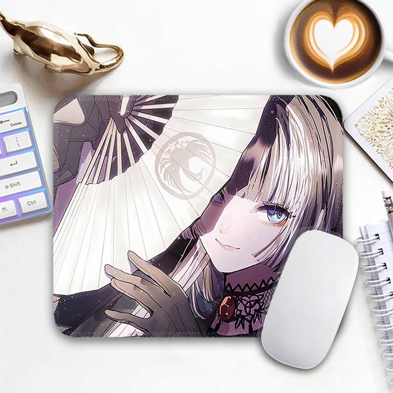 Anime Kawii Standard Mouse Pad Virtual Idol Gamer Mouse Mat J_Juufuutei Small Gaming Mousepad Travel Mouse Mat Non-Slip Mousemat