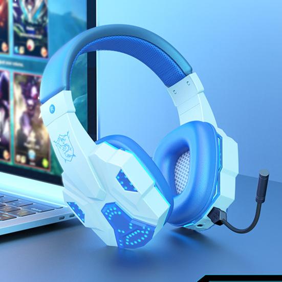 Cooles Aussehen Stereo-Gaming-Headset Noise Cancelling Over-Ear-Kopfhörer mit Mikrofon LED-Licht Surround Bluetooth-kompatibel 5.1 Kopfhörer