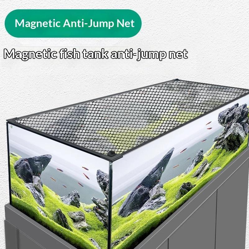 Sturdy Magnetic Fish Tank Lid Cover Diy Easy Installation Fish Tank Mesh Lid Cover Turtle Tank Net Fish Tank